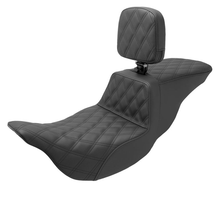 2008-2024 FLHR, FLHT, FLHX, FLTR Tour Step-Up™ Seat with Rider Backrest Front & Rear LS