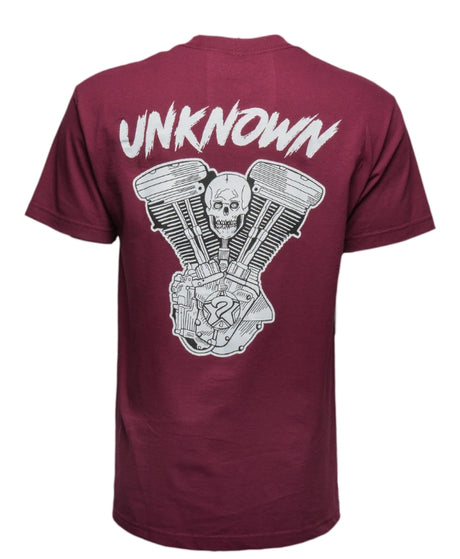 UNKNOWN INDUSTRIES T Shirt "MOTOR MAROON"