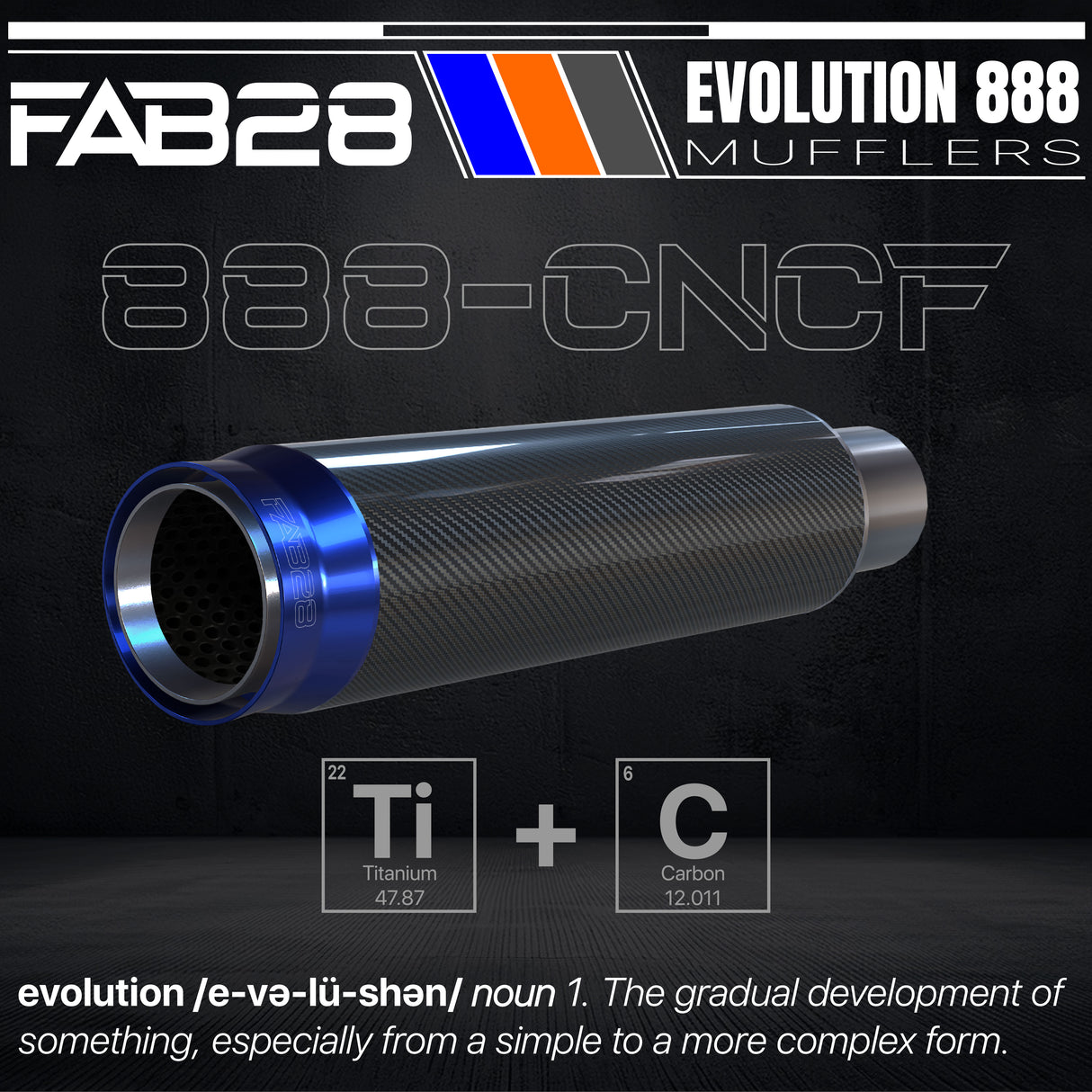 FAB28 エボリューション888 キャニスターマフラー