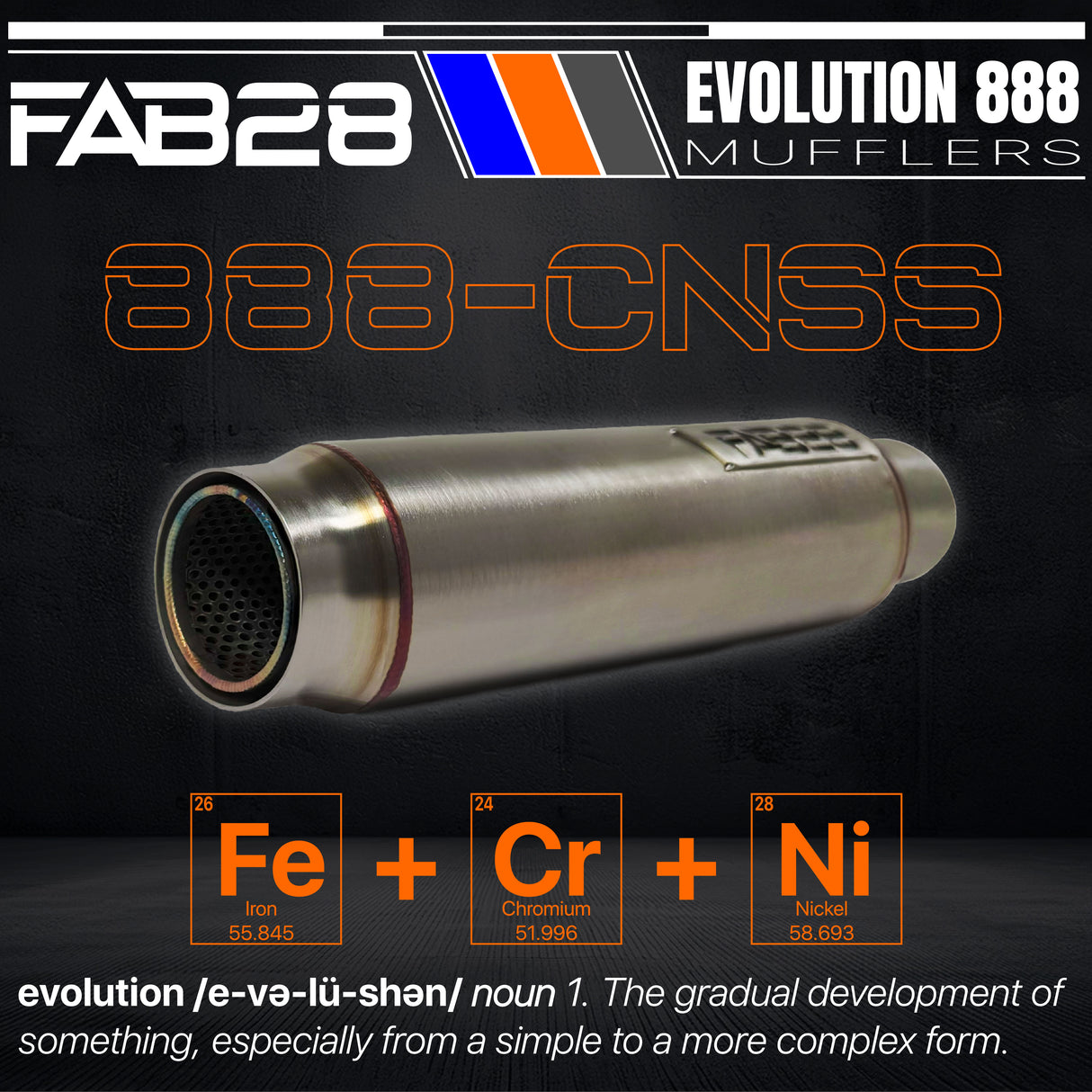 FAB28 エボリューション888 キャニスターマフラー