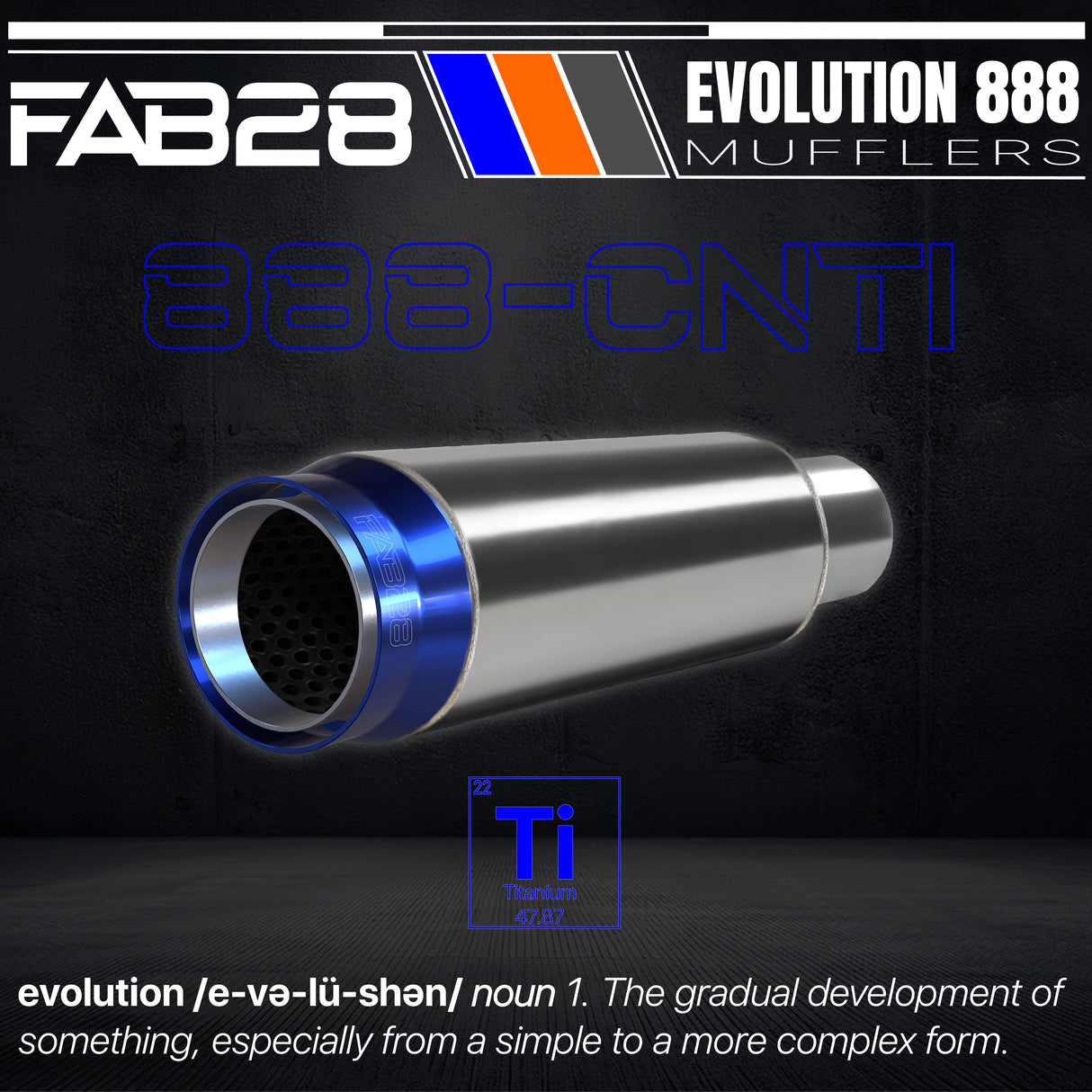 FAB28 エボリューション888 キャニスターマフラー
