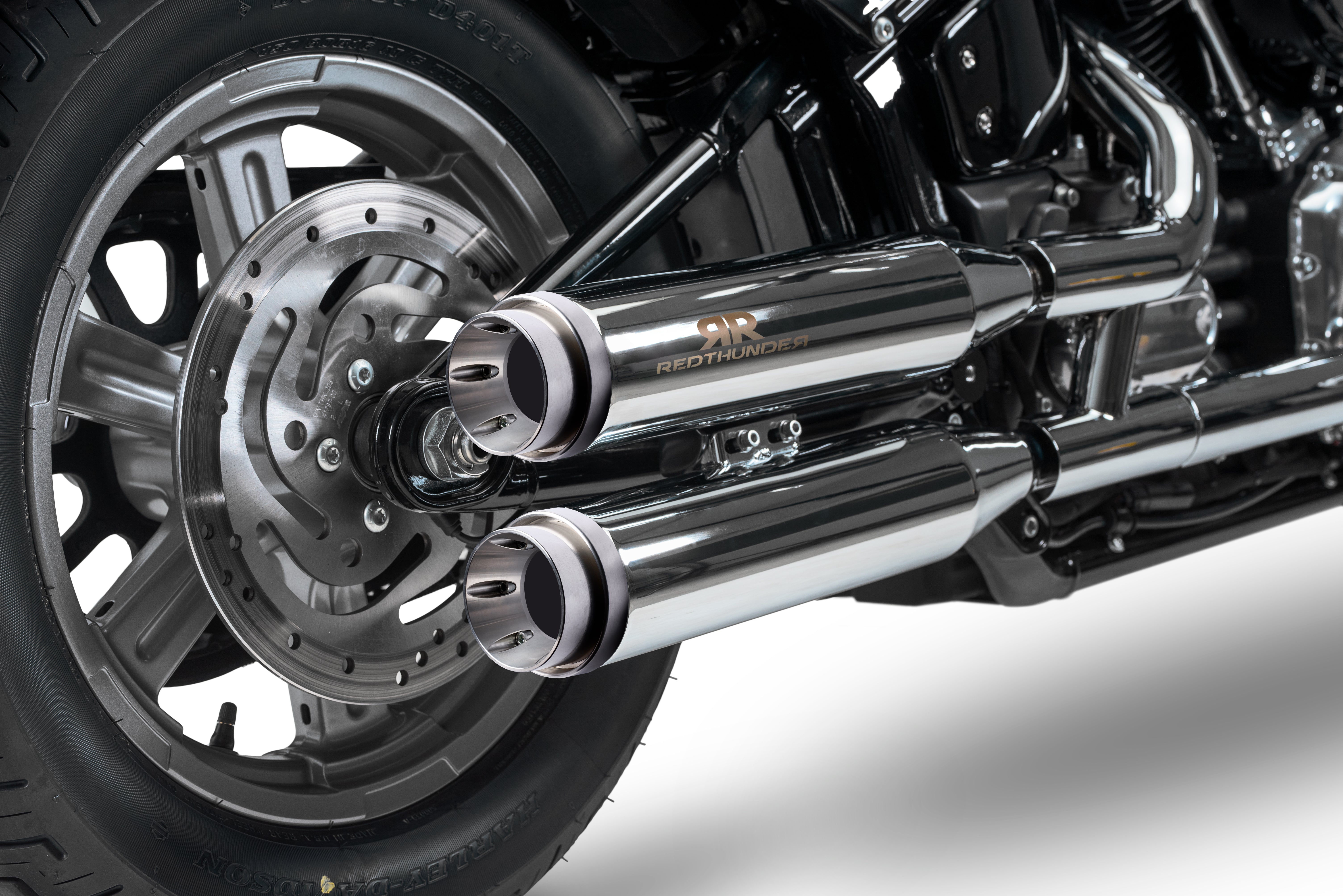 RED THUNDER EXHAUST Slip-on Rizoma M8 Softail | NINE INDUSTRIES