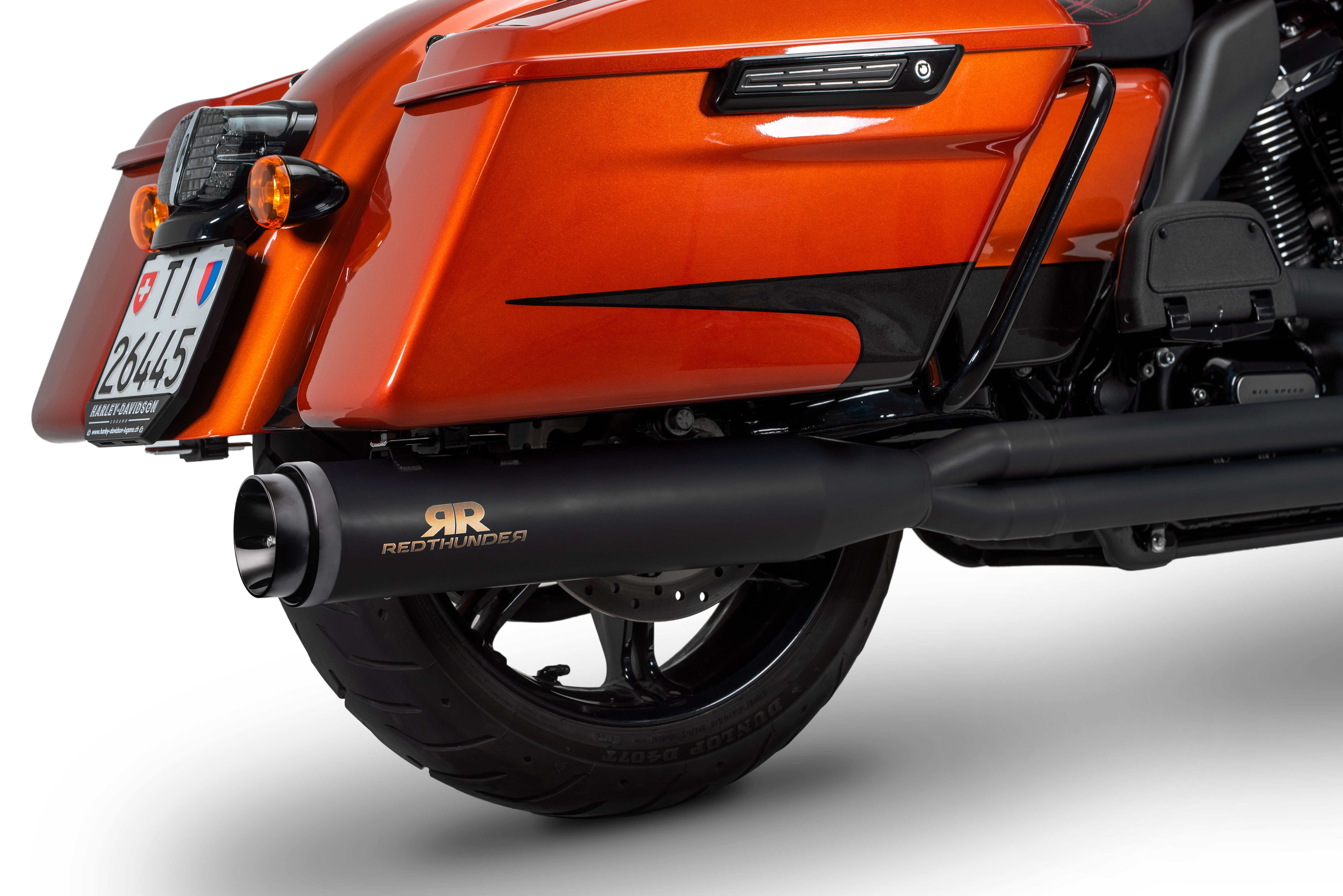 RED THUNDER EXHAUST M8 Touring Rizoma Long | NINE INDUSTRIES