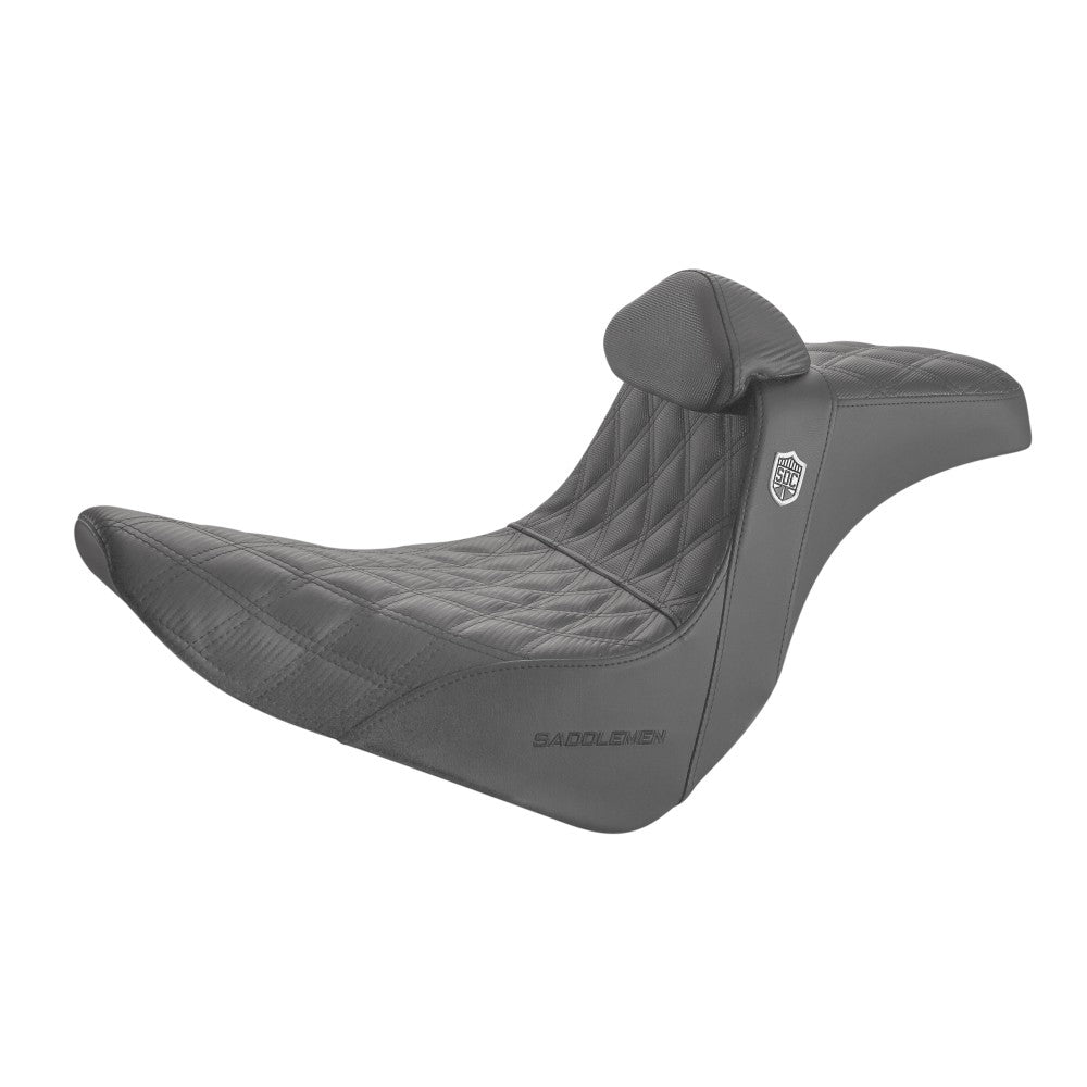 Saddlemen SDC パフォーマンスグリッパーシート バックレスト付き ダイナ SDC パフォーマンスグリッパーシート Saddlemen |ハーレー