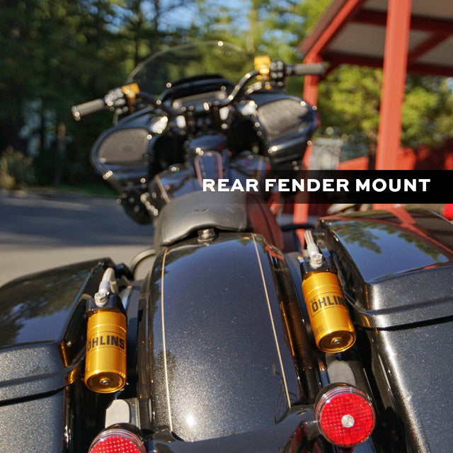 Remote reserve tank/rear fender mount